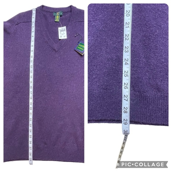 Club Room 100% Lambswool V-Neck Grandpa Career Collegiate Sweater - NWT - Sz XL - Picture 11 of 13
